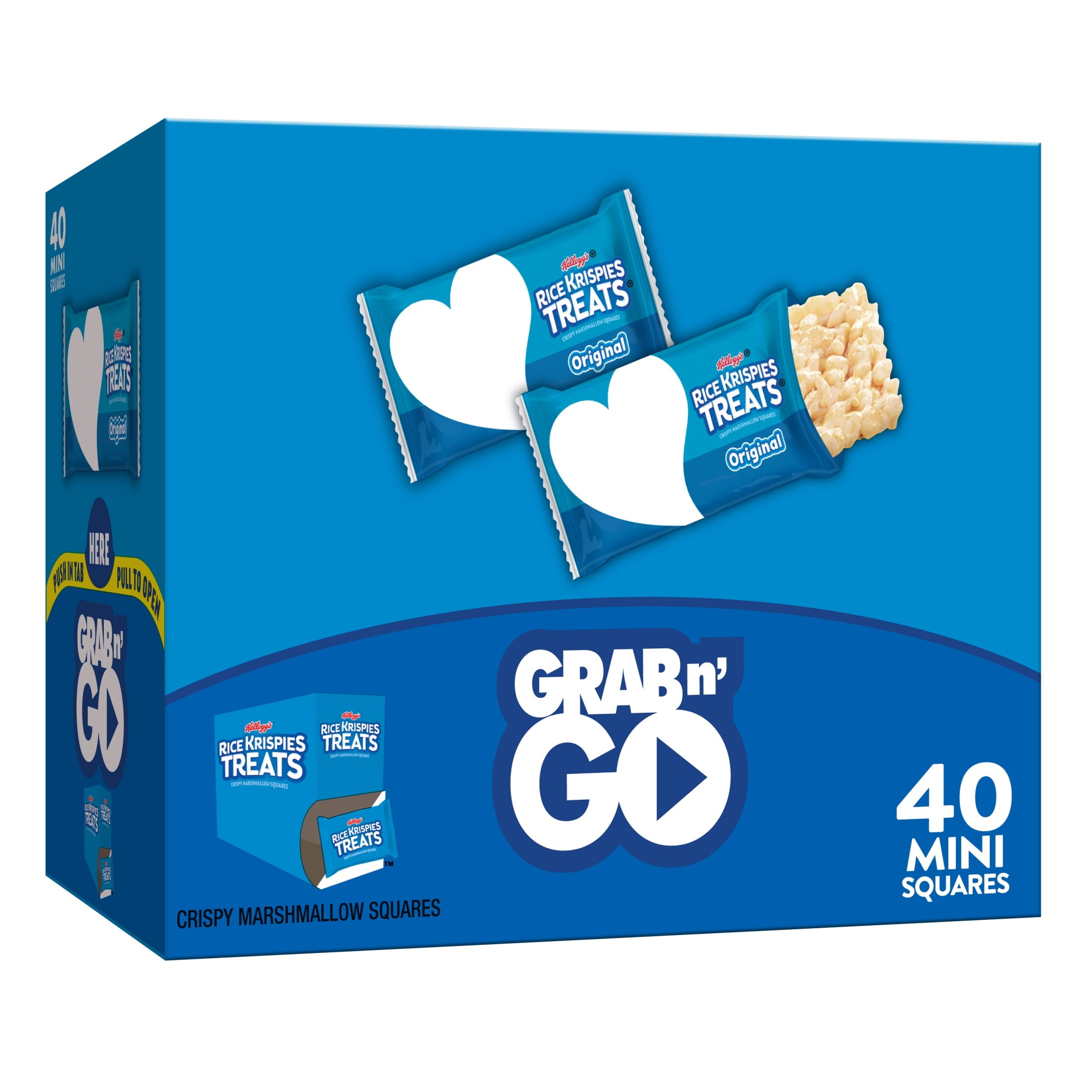 Rice Krispies Treats Original Chewy Mini Marshmallow Snack Bars, Kids Snacks, 15.5 oz, 40 Count