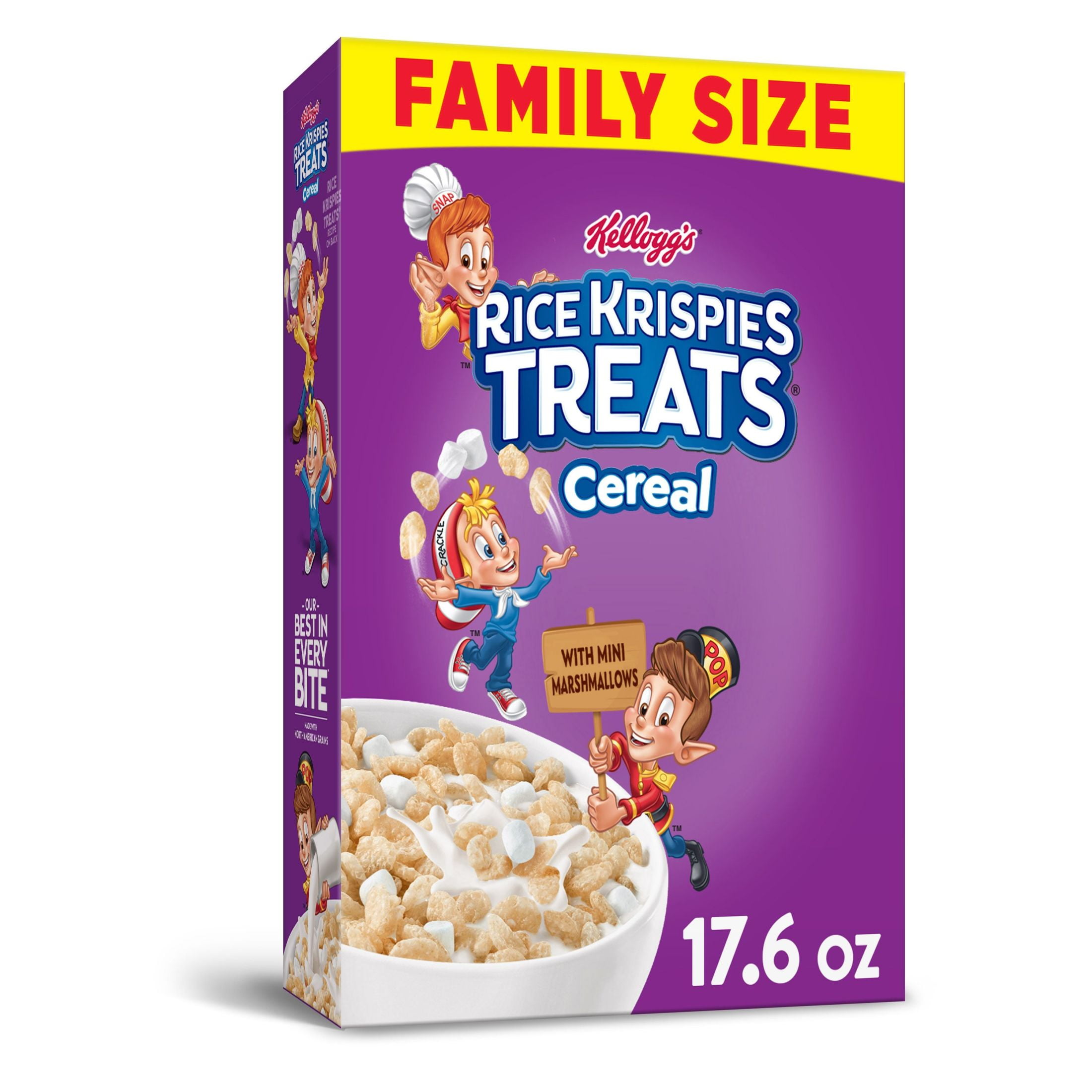 Kellogg's Rice Krispies Original Breakfast Cereal, Family Size, 18oz Box
