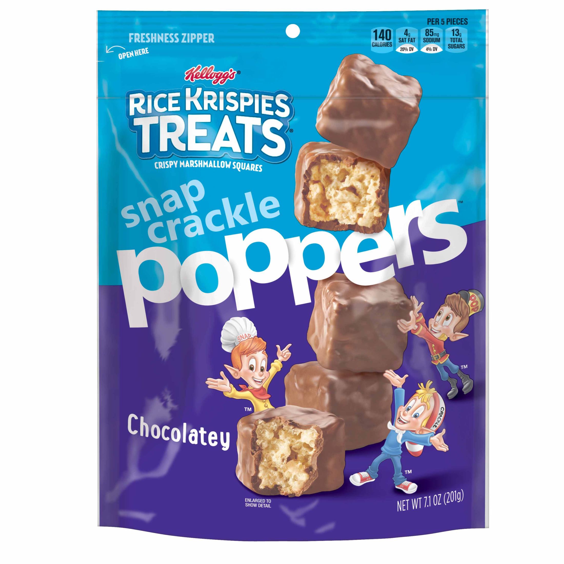 Rice Krispies Treats Poppers Chocolatey Chewy Crispy Marshmallow Squares, 7.1 oz - image 1 of 8