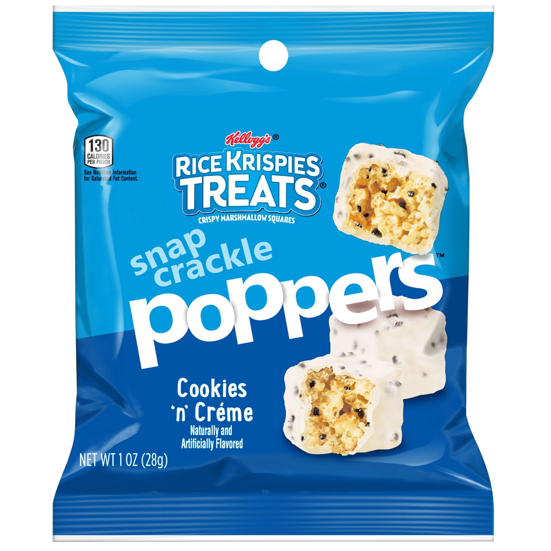 Rice Krispies Treats Poppers Cookies'n'Creme Chewy Marshmallow Breakfast Bites, 1 oz