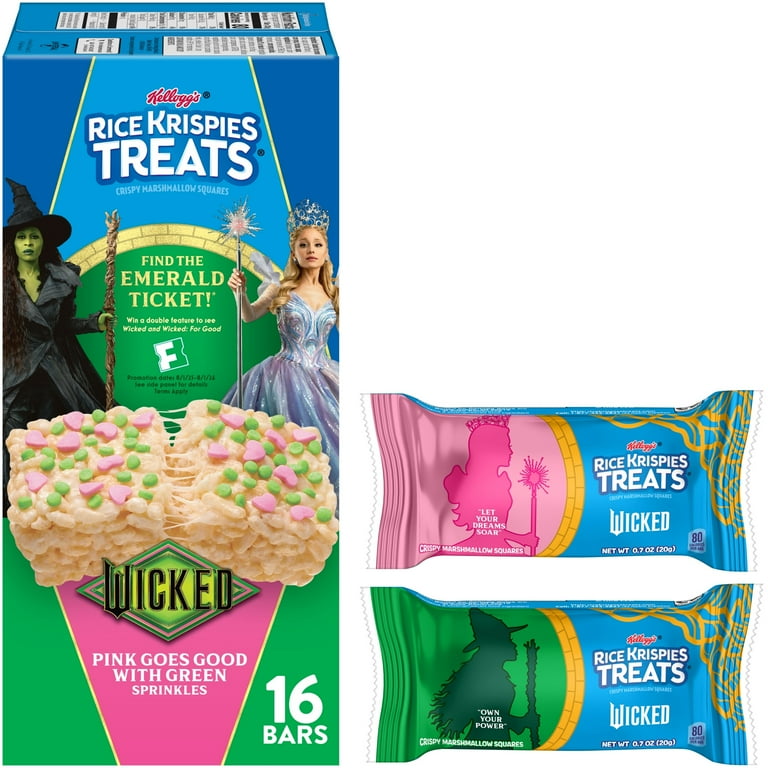 Rice Krispies Treats Ghostbusters Sprinkles Chewy Crispy Marshmallow Squares, Ready-to-Eat, 11.2 oz, 16 Count