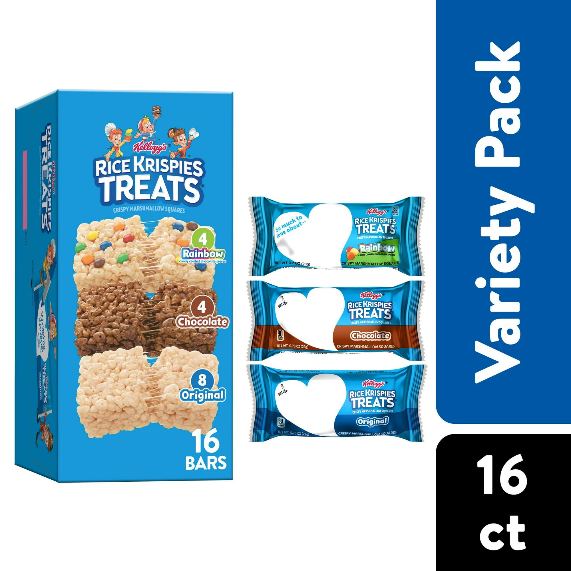 Rice Krispies Treats Variety Pack Chewy Crispy Marshmallow Squares, 12.1 oz, 16 Count