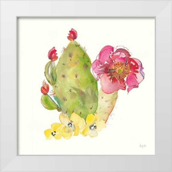 Rice, Kristy 12x12 White Modern Wood Framed Museum Art Print Titled - Succulent Desert II