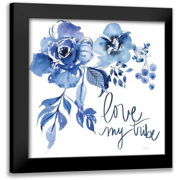 Rice, Kristy 15x15 Black Modern Framed Museum Art Print Titled - Delft Delight III