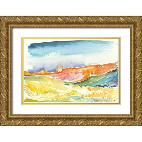 Rice, Kristy 18x13 Gold Ornate Wood Framed with Double Matting Museum Art Print Titled - Mesa View II