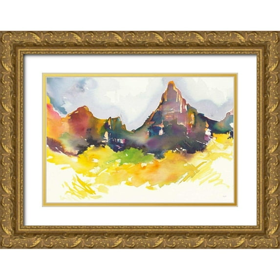 Rice, Kristy 18x13 Gold Ornate Wood Framed with Double Matting Museum Art Print Titled - Western Slope
