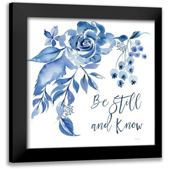 Rice, Kristy 20x20 Black Modern Framed Museum Art Print Titled - Delft Delight I Know