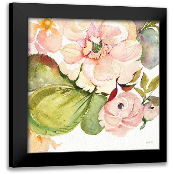 Rice, Kristy 20x20 Black Modern Framed Museum Art Print Titled - Desert Rose IV