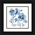 thumbnail image 1 of Rice, Kristy 26x26 Black Ornate Wood Framed with Double Matting Museum Art Print Titled - Delft Delight II, 1 of 4