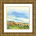 thumbnail image 1 of Rice, Kristy 26x26 Gold Ornate Wood Framed with Double Matting Museum Art Print Titled - Tuscan Fields, 1 of 4