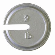 Rice Lake Weighing Systems Calibration Weight,Cast Iron,2lb,Slotted 12848