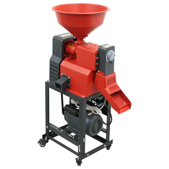 Rice Milling Machine 220V Automatic Vibrating Screen Sheller Machine 130-170kg/h