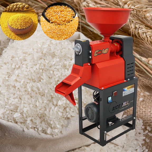 Rice Milling Machine Peeling Grinding Brown Rice Commercial 130-170KG/H 220V 1.8KW