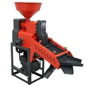 Rice Milling Machine Rice Thresher Polisher Rice Peeling Machine with Vibrating Screen 220V