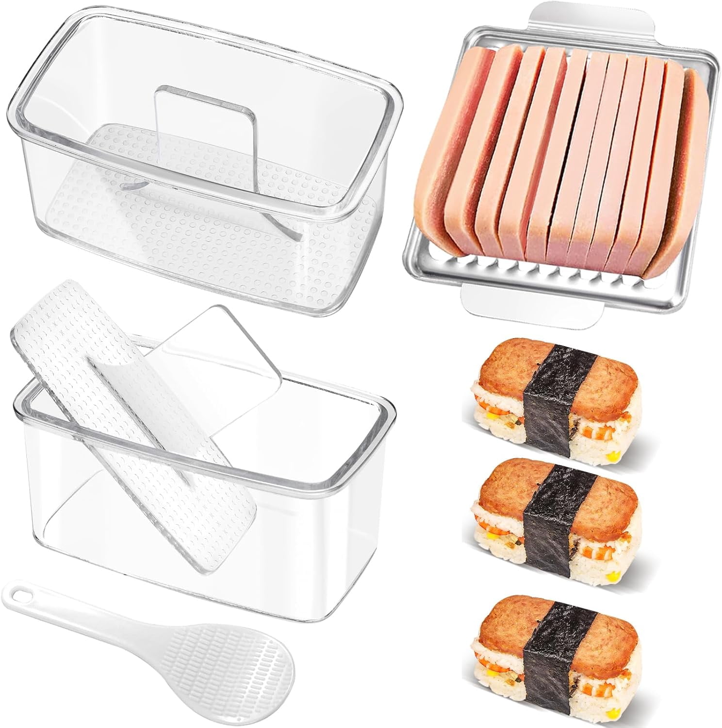 Yo Sushi Rice Rice Mold Kit with Slicer for Sushi Rice and Onigiri, 2 Pack Non-Stick ...