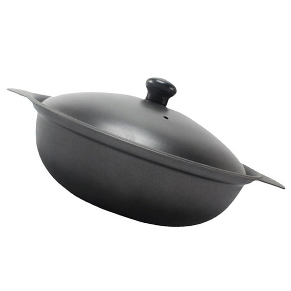 Multi-Function Iron Casserole Pot for Rice Noodles, Soup, Stewing and Cooking - Kitchen Cooking Pot