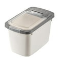 thumbnail image 1 of Rice Pail Food Storage Box Storage Package Rice Cylinder Sealed Storage Rice Box Household Metering Container  White, 1 of 5
