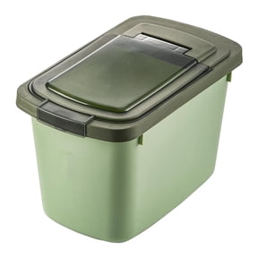 Rice Pail Storage Box Storage Package Rice Cylinder Sealed Storage Rice Box Household Metering Container Green
