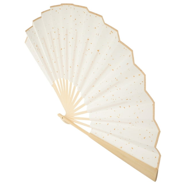 Rice Paper Folding Fan Blank Hand Decorative Graffiti Kids Crafts