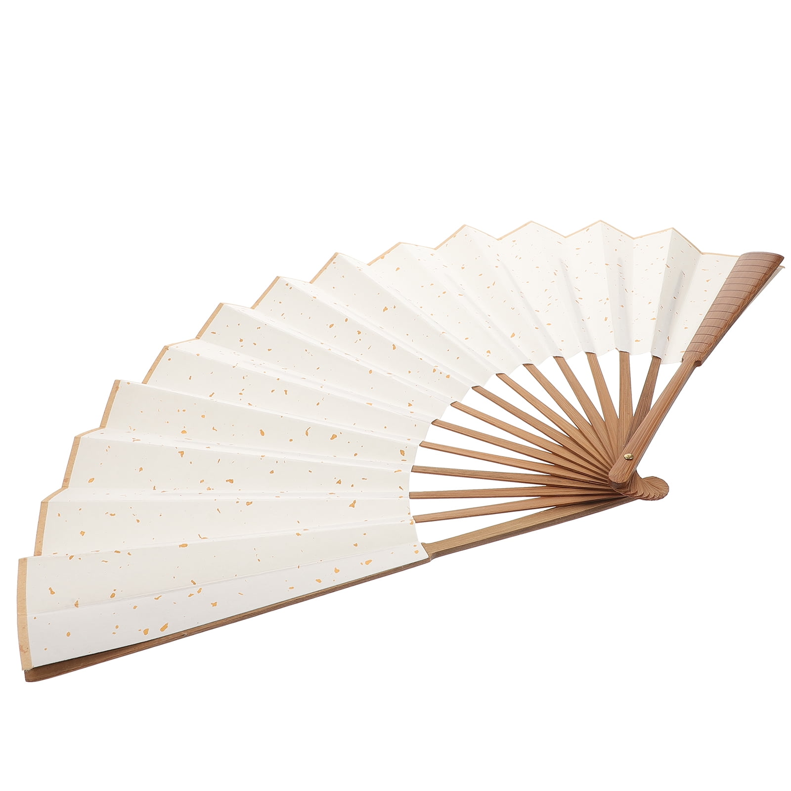 Rice Paper Folding Fan DIY Supply Fans Hand Foldable Wood Crafts for