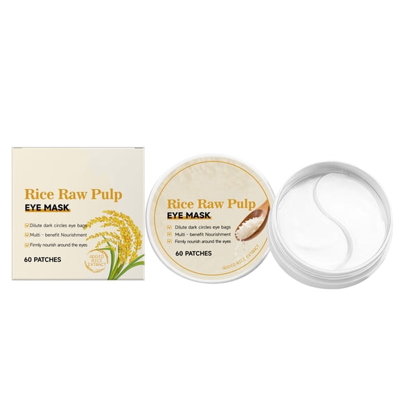 Rice Raw Pulp Eye Mask With Added Rice Extract, Dilutes The Look Of Dark Circles And Eye Bags, Delivers Multi-benefit Nourishing Care, Firmly Nourishes The Look Of Skin Around The Eyes