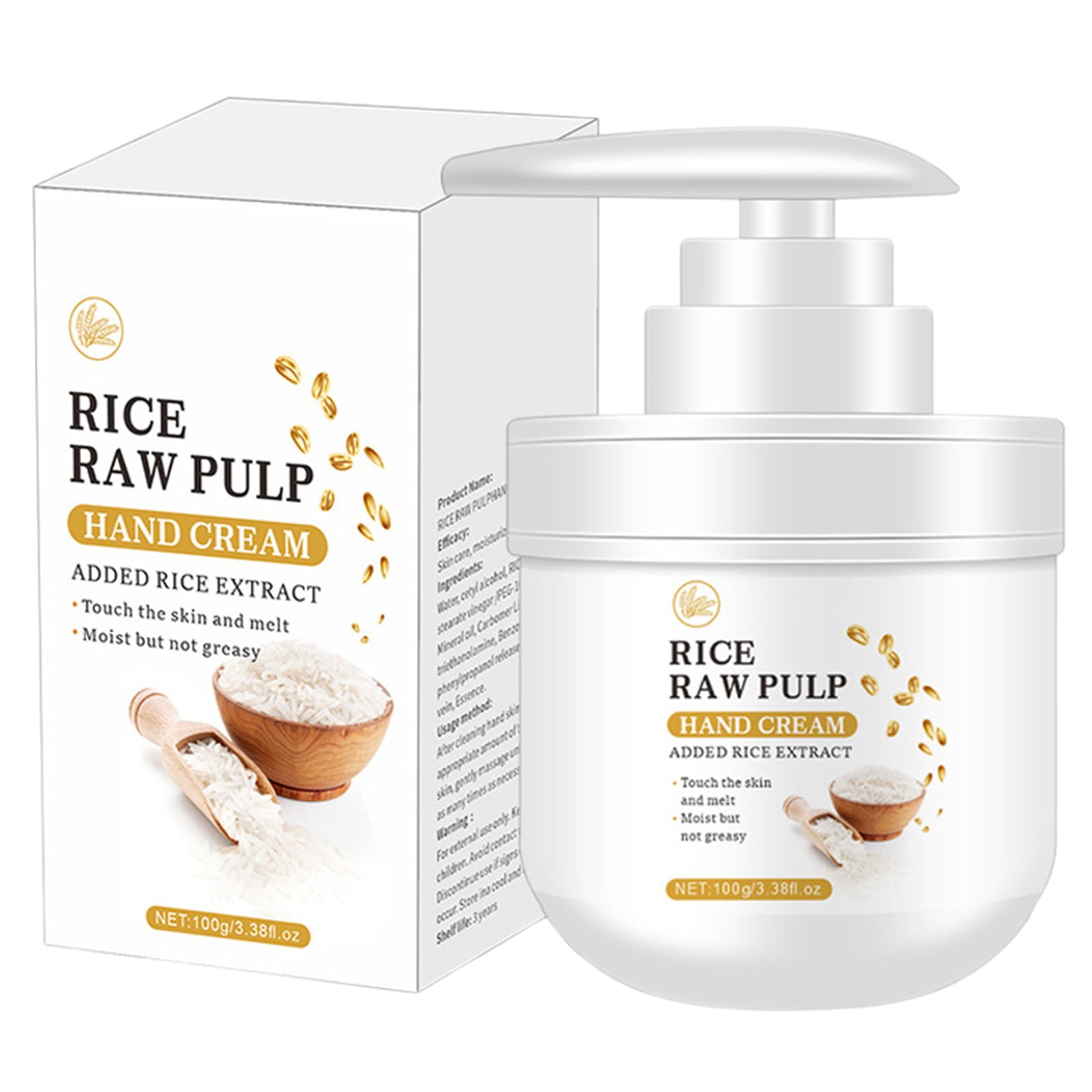 Rice Raw Pulp Rozino Rice Hand Cream Rice Hand Moisturizing Hydrating ...