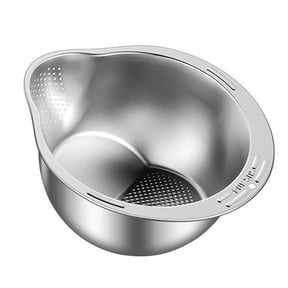 Rice Rinsing Bowl Strainer Basket Drainer Stainless Steel Material for Kitchen Home Fruit Vegetable Use
