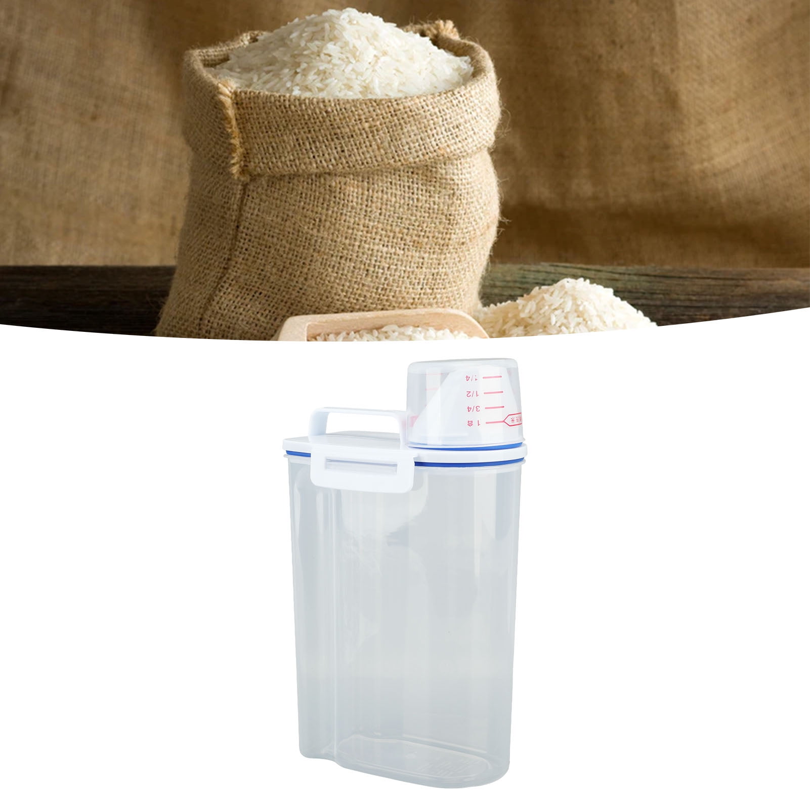 Rice Storage Bin Cereal Containers Dispenser Airtight Pour Food Storage