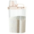 thumbnail image 1 of Rice Storage Bin Cereal Containers Dispenser with BPA Free Plastic + Airtight Design + Pour Spout - 3L Capacities of Rice Perfect for Rice Cooker, 1 of 7
