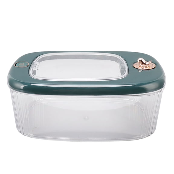 Rice Storage Bucket, PP Waterproof Cereal Dry Food Flour Bin, Transparent Cover Food Storage Dispenser Corn Bucket for Home[Green]