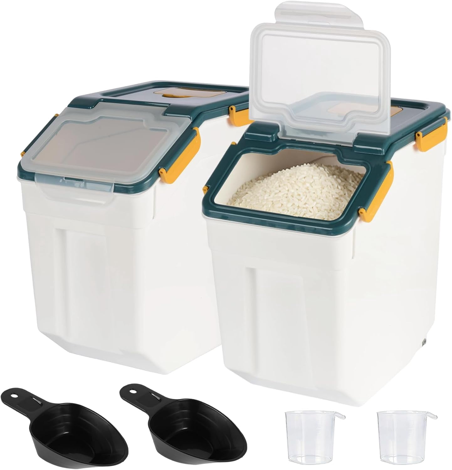 Rice Storage Container 25 lbs Large Household Flour Sugar Containers ...