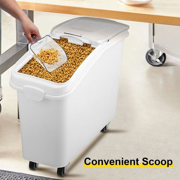 Rice Storage Container, 27Gallon/100L Capacity Large Dog Food Dispenser Bin, Kit