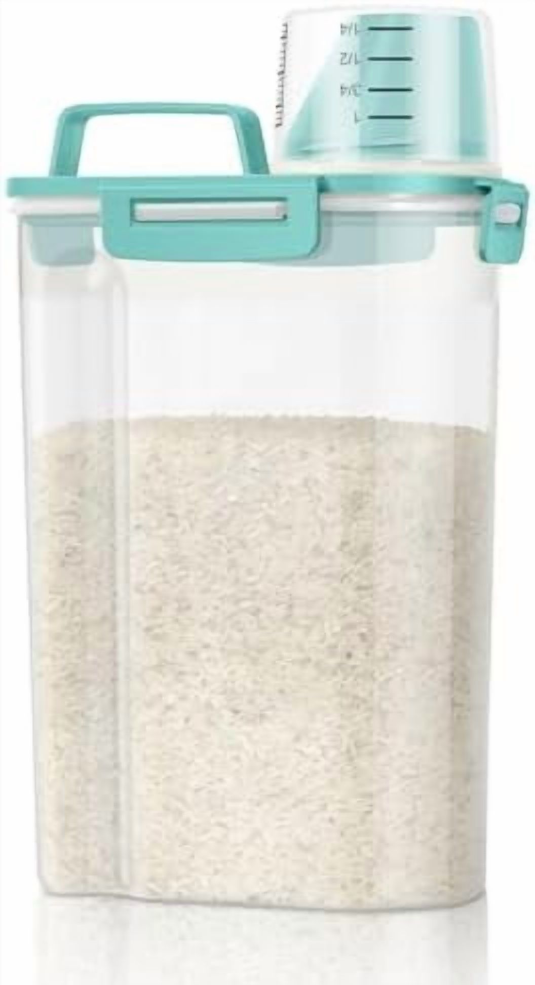 Small Rice Storage Rice Storage Container 3 to 5 Lbs - Small Pet Dog Cat Food Container ...