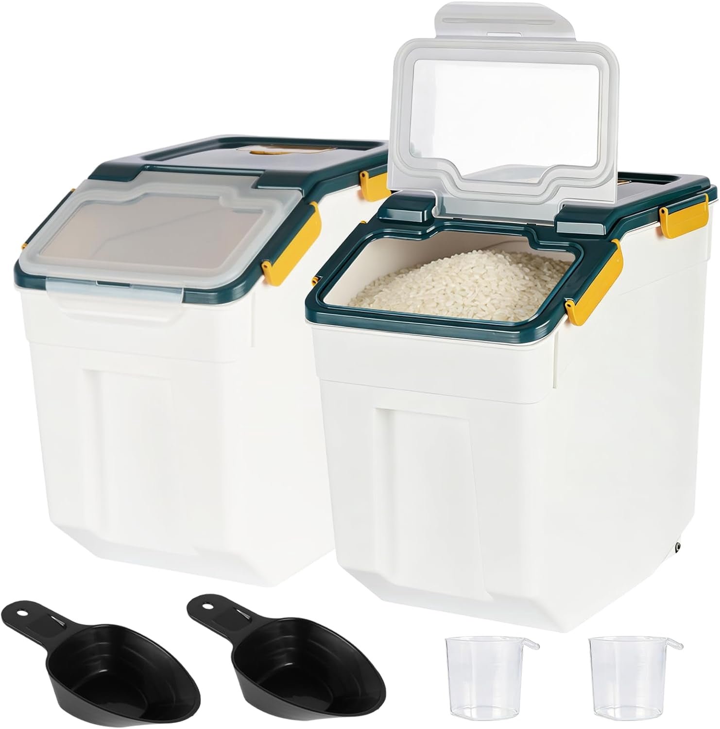 Medium Scale Rice Storage Rice Storage Container 50 lbs Large Household Flour Sugar Containers ...