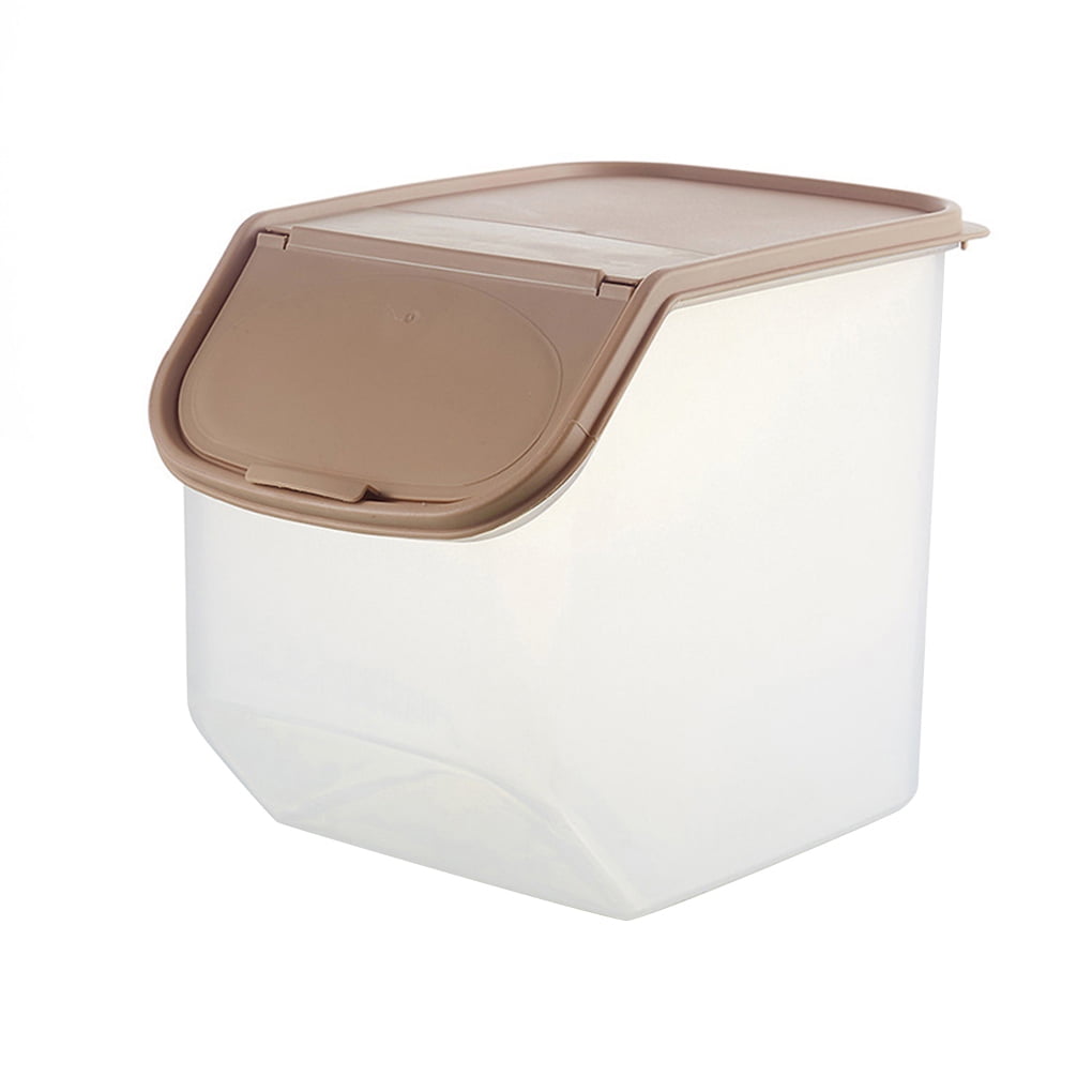1pc Plastic Grain Storage Bin With Dividers, Transparent Moisture-proof  Container, Kitchen Rice Organizer, Stackable