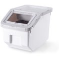 Rice Storage Container Airtight Pet Food Dispenser With Measuring Cup