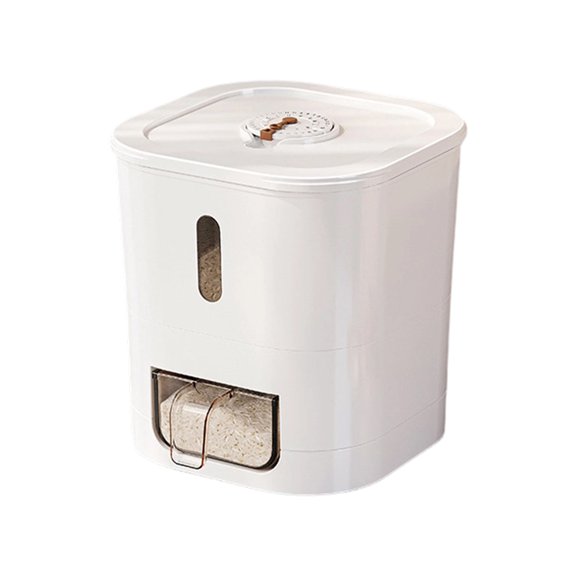 Rice Storage Container Grain Storage Container Airtight Storage Container Large Storage Bin with Rice Scoop for Kitchen Pantry Organization and Bulk Dry Storage 1 Pack