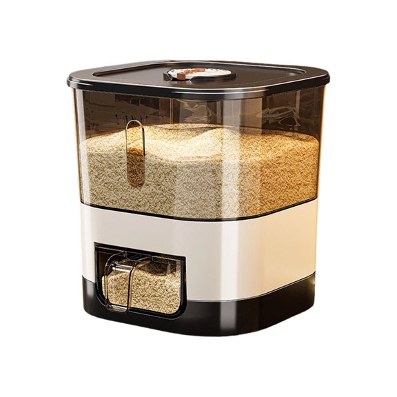 Rice Storage Container Kitchen Storage Container Airtight Grain Storage Container Large Storage Bin Dry Organizer with Rice Scoop for Pantry Countertop 1 Pack
