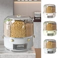Rice Storage Holder Large Capacity One Button Opening Rotating Damp