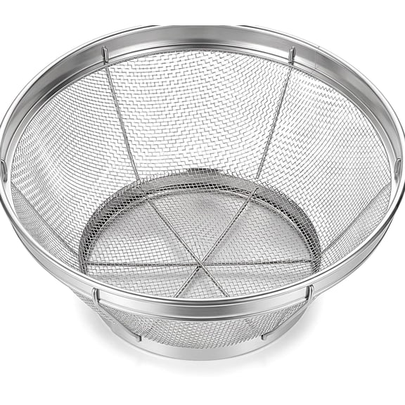 Rice Strainer Fine Mesh, Stainless Steel Colander Fine Mesh Strainer for Pasta, Rice, Fruit, Metal Net Baskets Silver