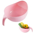 thumbnail image 1 of Rice Strainer with Handle - Lightweight Rice Washer Rice Cleaner Strainer Bowl for Easy Water Draining, Easy To Use & Clean Abs Plastic Colander with Handle for Cereals, Pasta, Vegetables, Fruits, 1 of 4