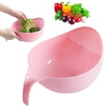thumbnail image 1 of Rice Strainer with Handle - Lightweight Rice Washer Strainer Bowl with Smart Design for Easy Water Draining, Easy to Use & Clean ABS Plastic Colander with Handle for Cereals, Pasta, Vegetables,, 1 of 4