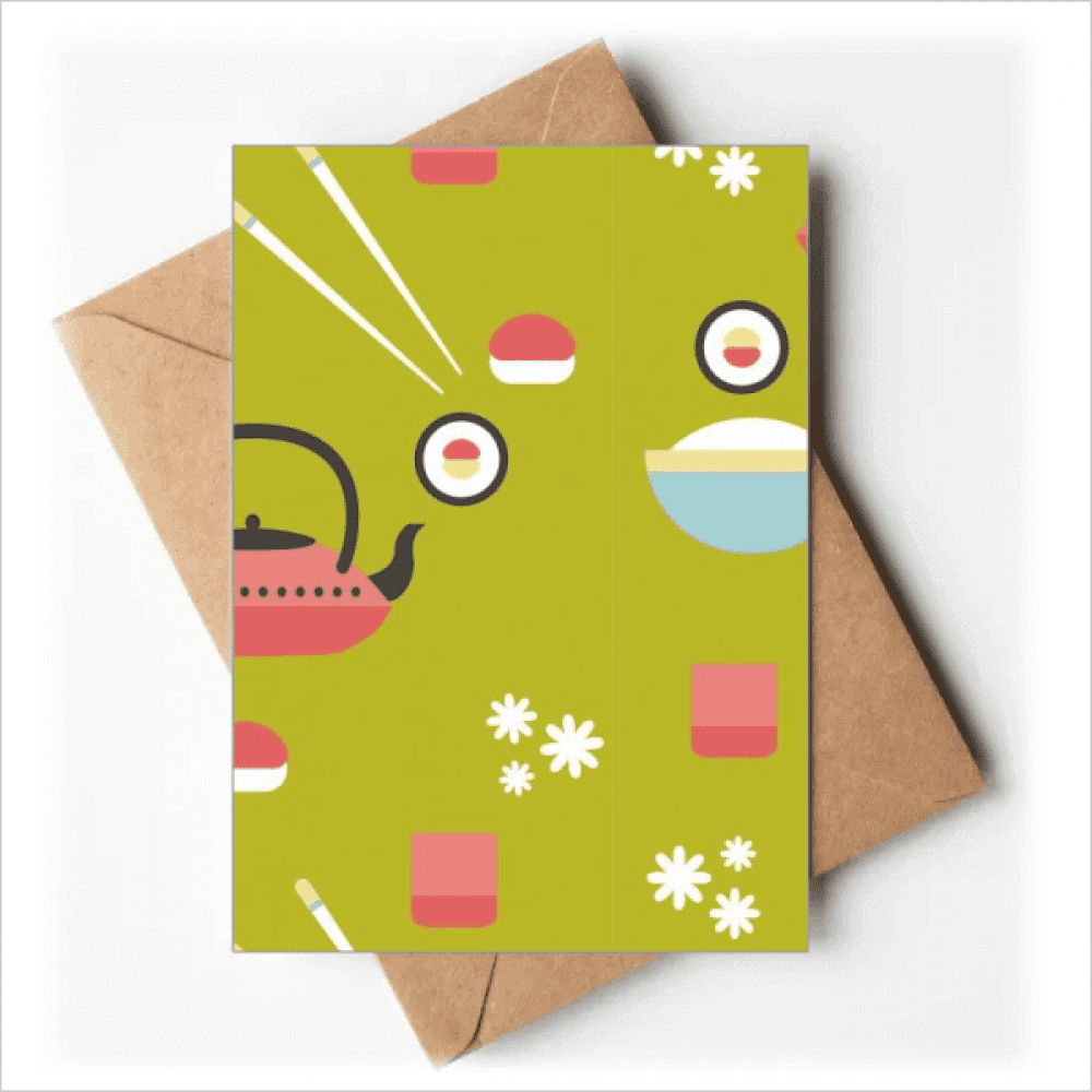 Rice Teapot Cup Sushi Japan Greeting Cards You are Invited Invitations
