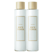 Rice Toner, 77.78% Rice Extract from Korea, Glow Essence with Niacinamide, Hydrating for Dry Skin, Vegan, Alcohol Free, Fragrance Free, Beauty Toner, 5.07 Fl Oz (2PCS)