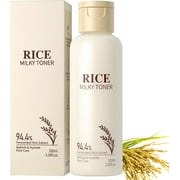 Rice Toner, Rice Toner for Face, Milky Toner for Glowing Skin, Korean Rice, Glow Essence with Niacinamide, Hydrating for Dry, Dull, Combination Skin, Vegan, Fragrance Free