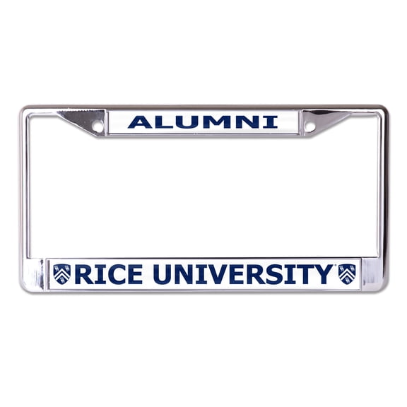 Rice University Alumni Chrome License Plate Frame
