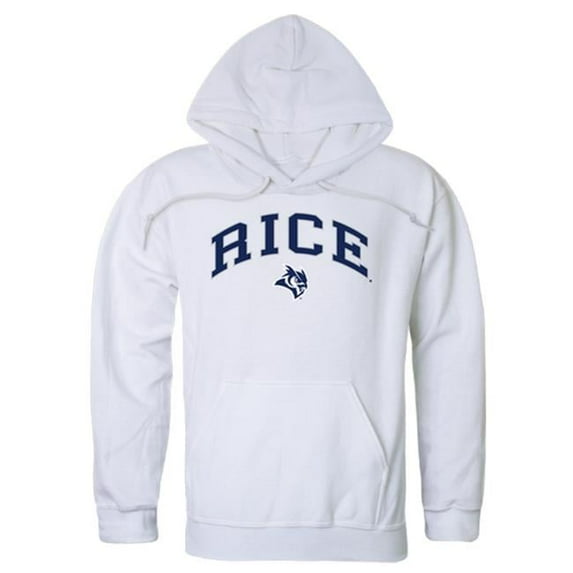 Rice University Campus Hoodie, White - Medium