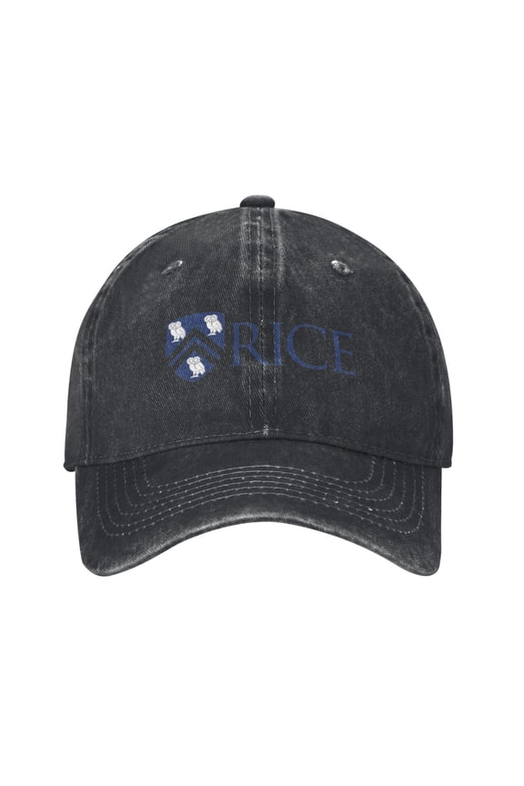 Rice-University Hat Adult Adjustable Classic Washed Casquette Cap Hat Baseball Cap