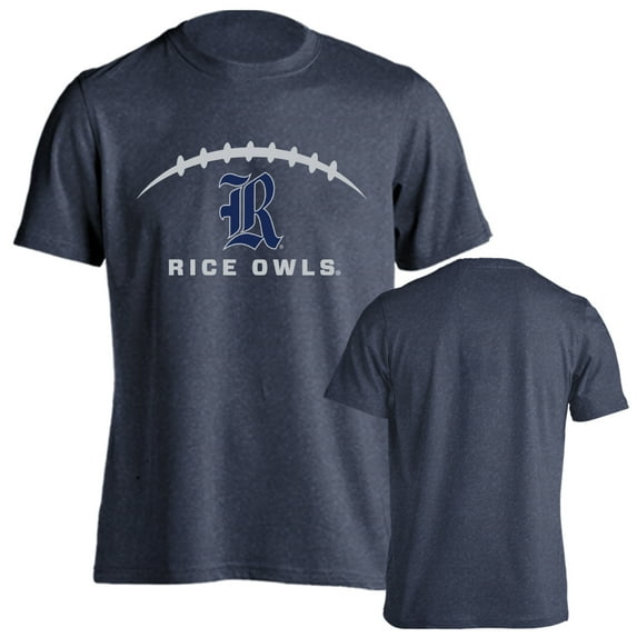 Rice University Owls Football Laces Out Football Logo Short Sleeve T-Shirt