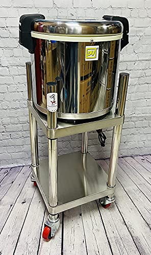 Stainless Steel Rolling Rice Warmer Stand with Shelf